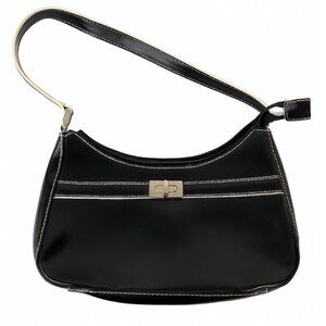 Wilsons Leather Women's Classic Crescent Black Leather Shoulder Bag Small